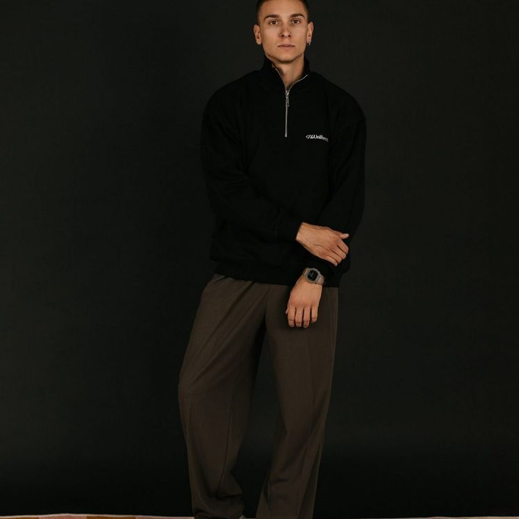 Cвитшот UNIFORM Half-zip Heavy Classic, черный