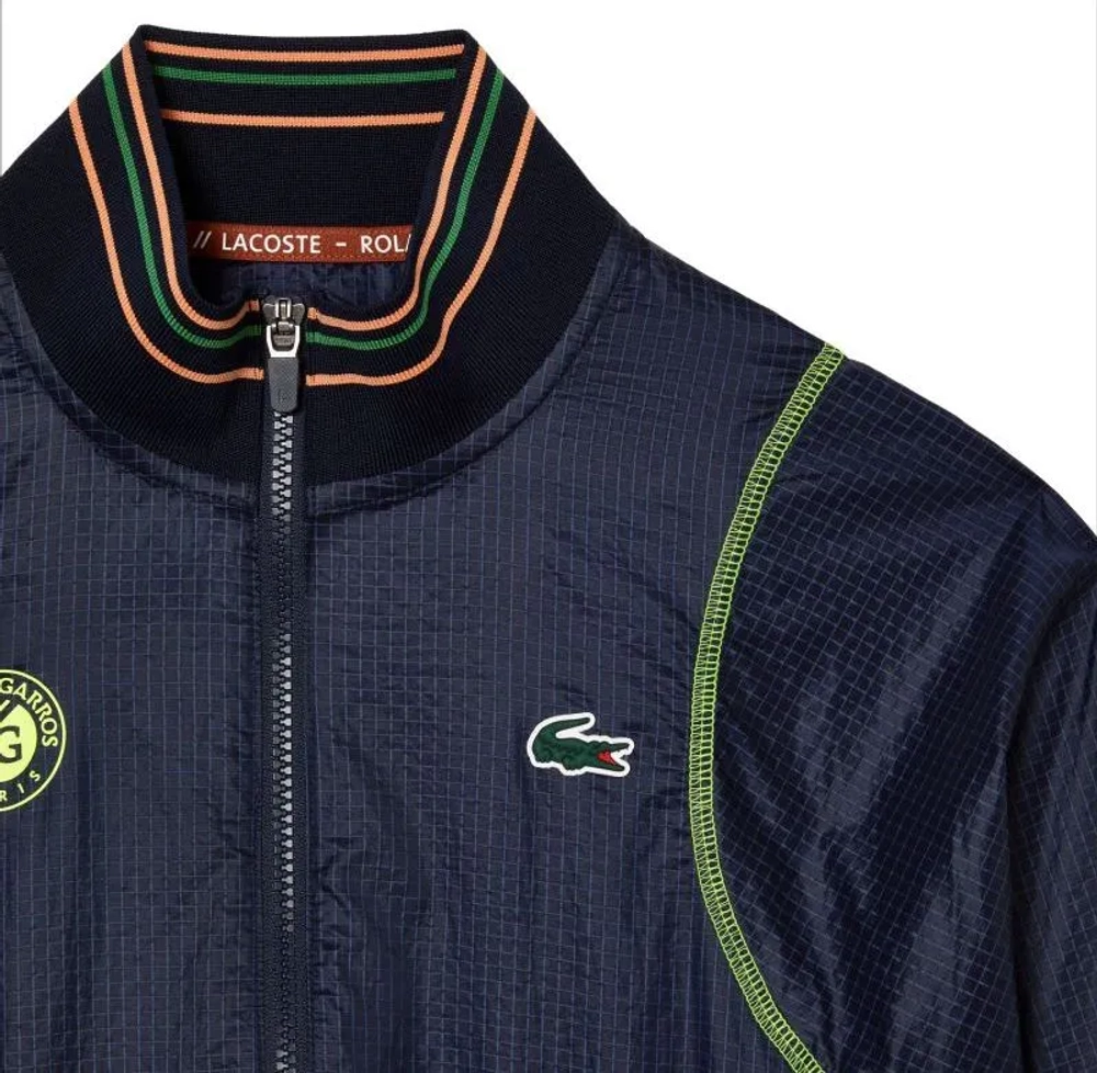 Женская теннисная куртка Lacoste Sport Roland Garros Edition Post-Match Cropped