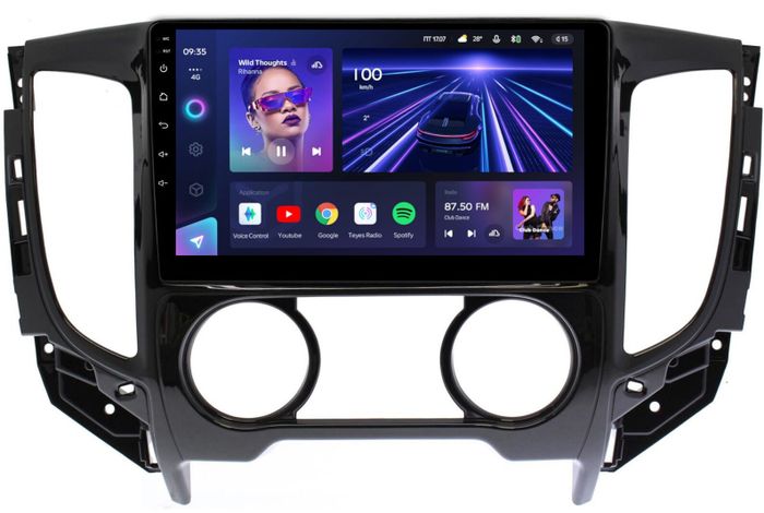 Магнитола для Mitsubishi L200 2015-2024 (кондиционер), FIAT Fullback - Teyes CC3L на Android 10, CarPlay, 4G SIM-слот