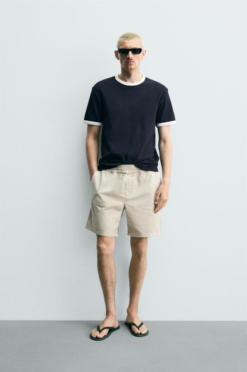 ZARA ШОРТЫ ИЗ ТВИЛА RELAXED FIT, РЫЖЕВАТО-КОРИЧНЕВЫЙ