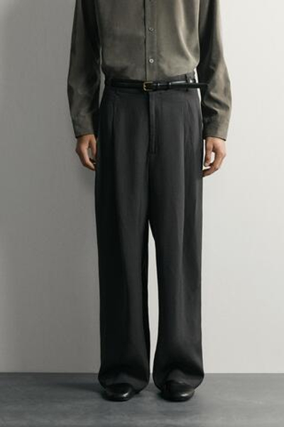 КОСТЮМНЫЕ БРЮКИ WIDE FIT СВОБОДНОГО КРОЯ — ZARA