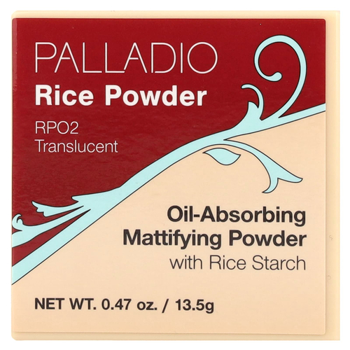 Palladio, Рисовый порошок, прозрачный RPO2, 13,5 г (0,47 унции)