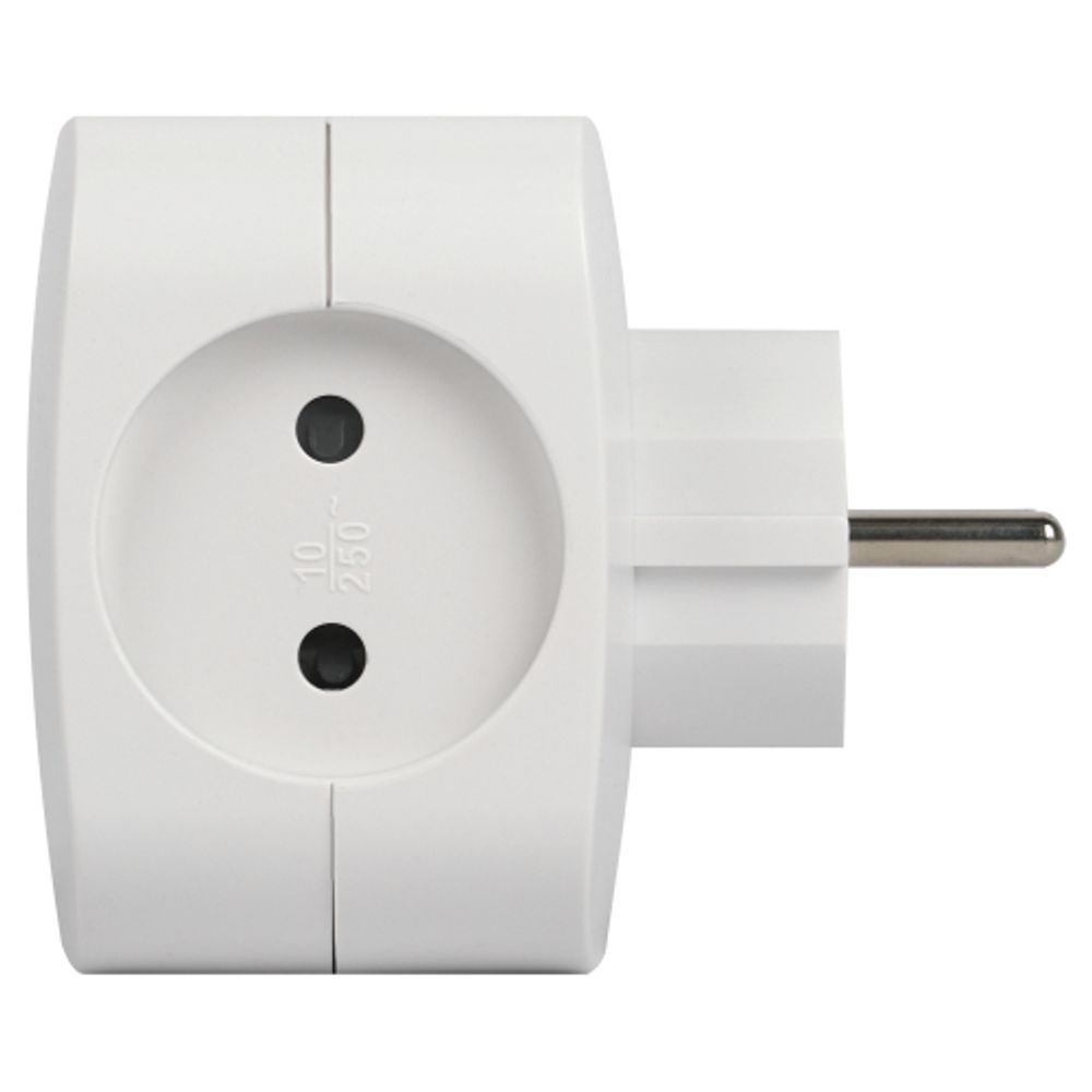 Разветвитель электрический ЭРА SP-4-USB-W на 4 розетки + 2xUSB 2400mA без заземления 10А белый | Электротовары