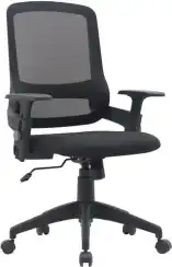 Кресло Cactus CS-MC313 черный сетка/ткань низк.спин. крестов. пластик пластик черный