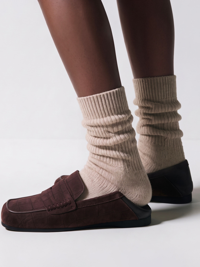 loafer croco mocha