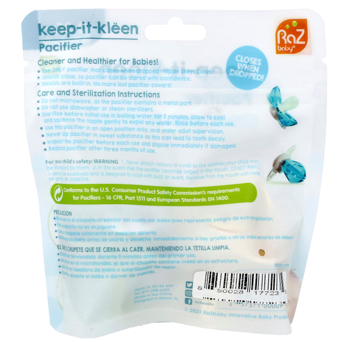 RaZbaby, Keep-It-Kleen, для детей 0-36 мес., ленивец и панда, 2 шт.
