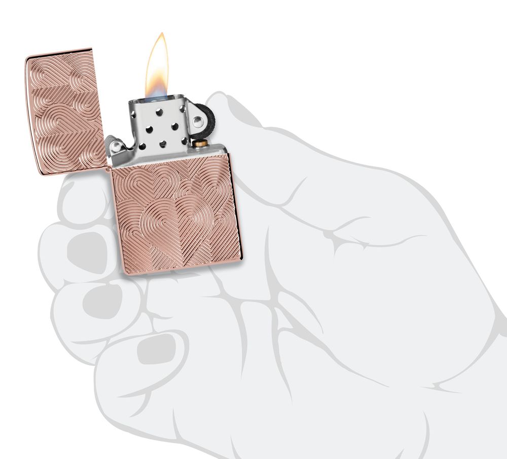Зажигалка Zippo Armor® Hearts Rose Gold (48919) 5