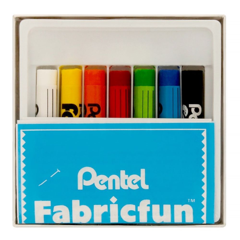 Пастель для ткани PENTEL "Fabric Fun", 7 цветов, картонная упаковка, PTS-7