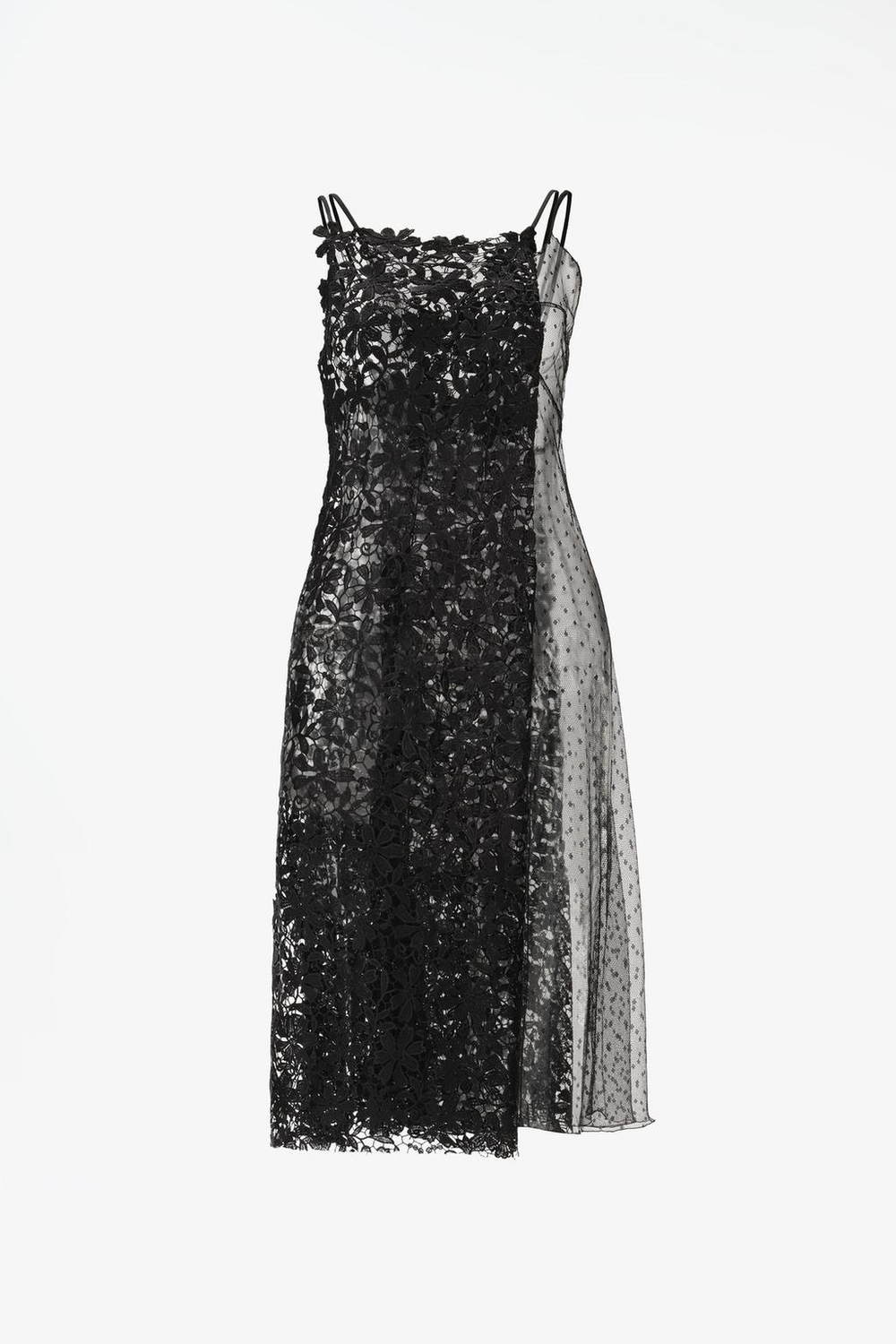 ZARA X JOHN GALLIANO ПЛАТЬЕ МИДИ ИЗ ПОЛУПРОЗРАЧНОЙ ТКАНИ, ЧЕРНЫЙ