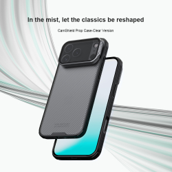 Чехол прозрачный тонированный на iPhone 17 Pro Max, серия CamShield Prop Case (версия с прозрачной крышкой объектива) от Nillkin