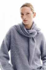 Шерстяной джемпер с шалью - H&M