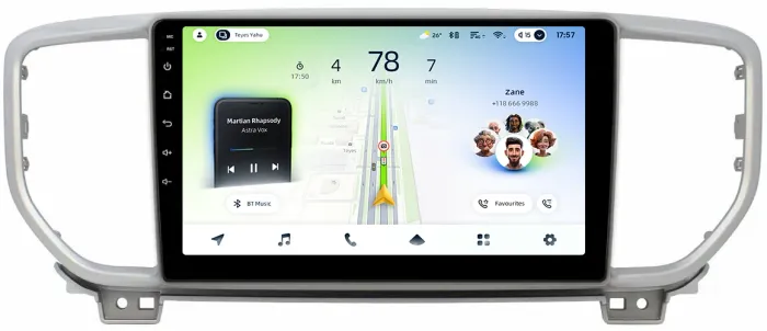 Магнитола для KIA Sportage 4 2018-2022 - Teyes CC4L-DTS монитор 9" IPS, Android 14, Быстрая, Snapdragon 662, CarPlay, 4G SIM-слот