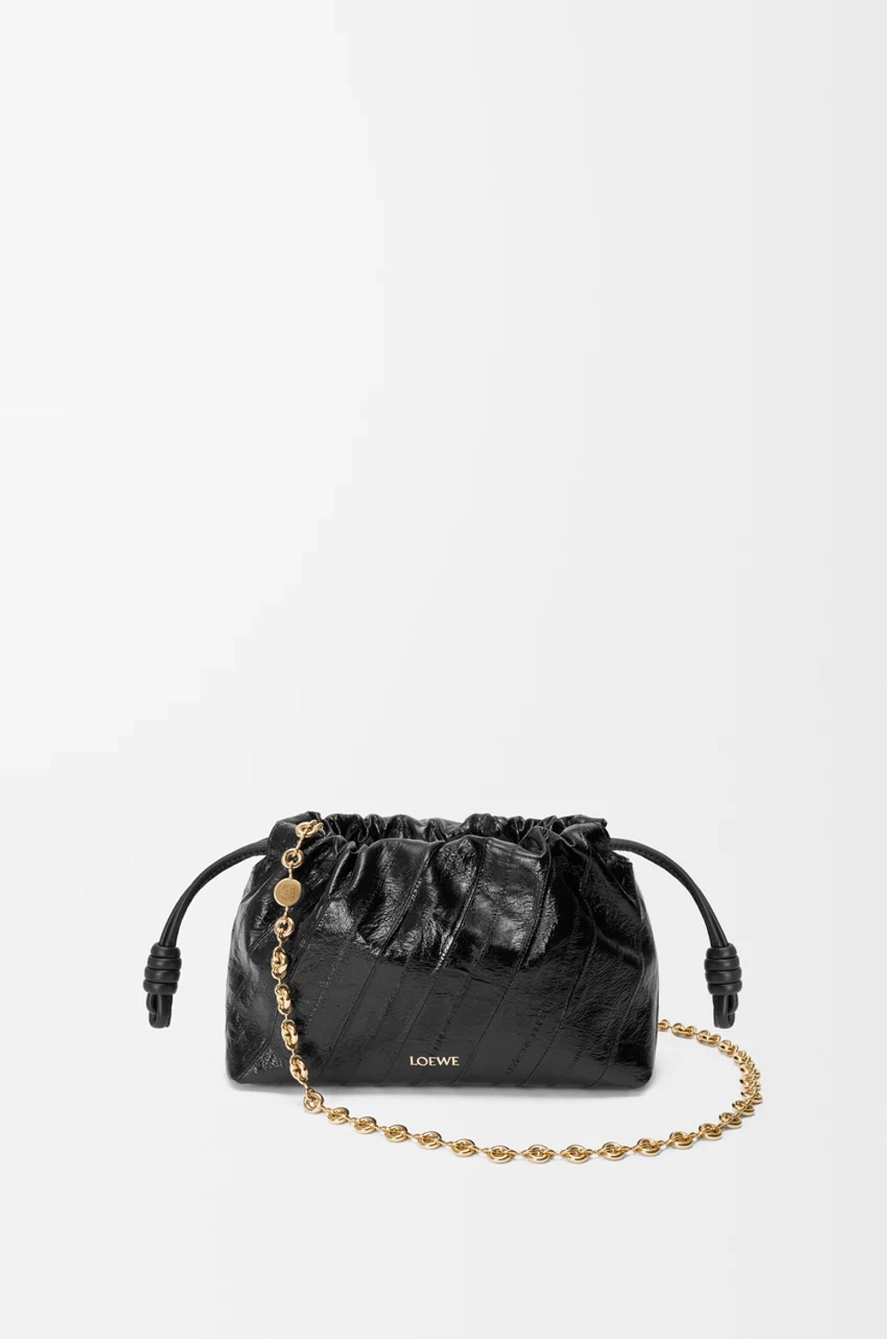 Loewe Сумка-мини Flamenco с имититацией рыбы-миксины, черный