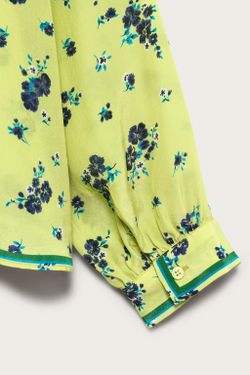 ZARA БЛУЗКА С БАНТОМ И ПРИНТОМ — LIMITED EDITION, С ПРИНТОМ