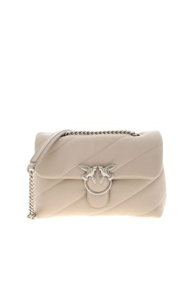MINI LOVE BAG PUFF MAXI QUILT – creme silver