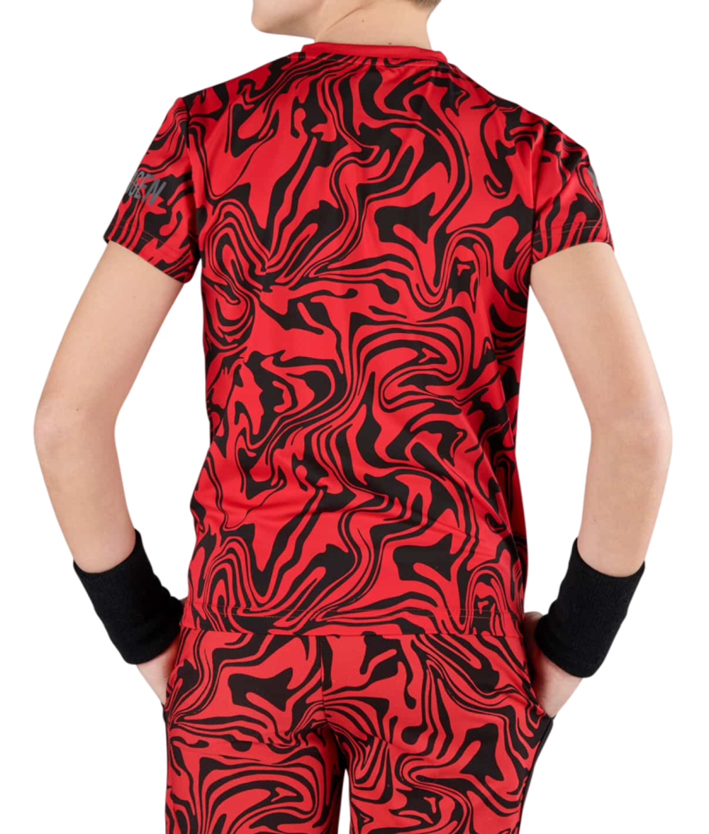 Футболка для мальчика теннисная Hydrogen Chrome Tech T-Shirt - red