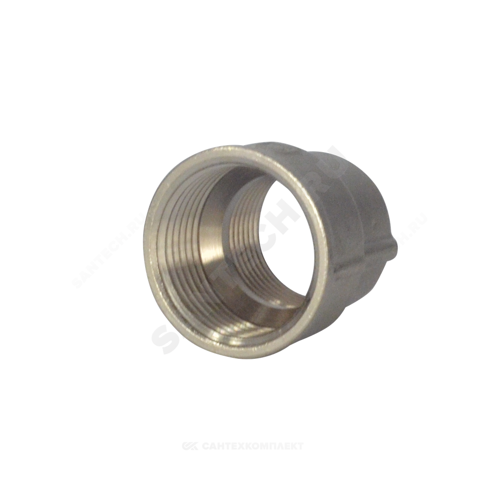 Муфта латунь никель переходная Ду 25х15 (1"х1/2") ВР/ВР SantechSystems