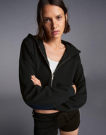 Женское худи на молнии с поясом - BERSHKA