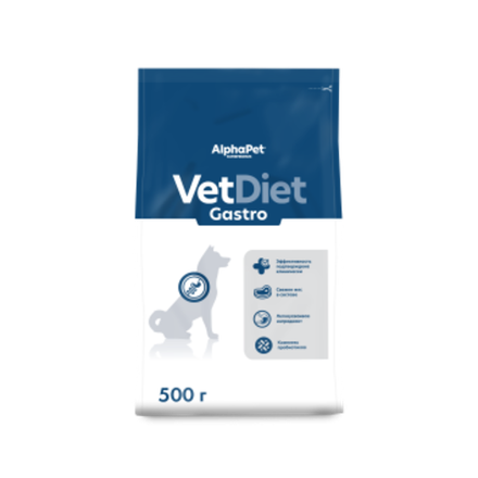 ALPHA PET Vet Diet Gastro Сухой корм для взрослых собак при нарушениях пищеварения 0,5 кг