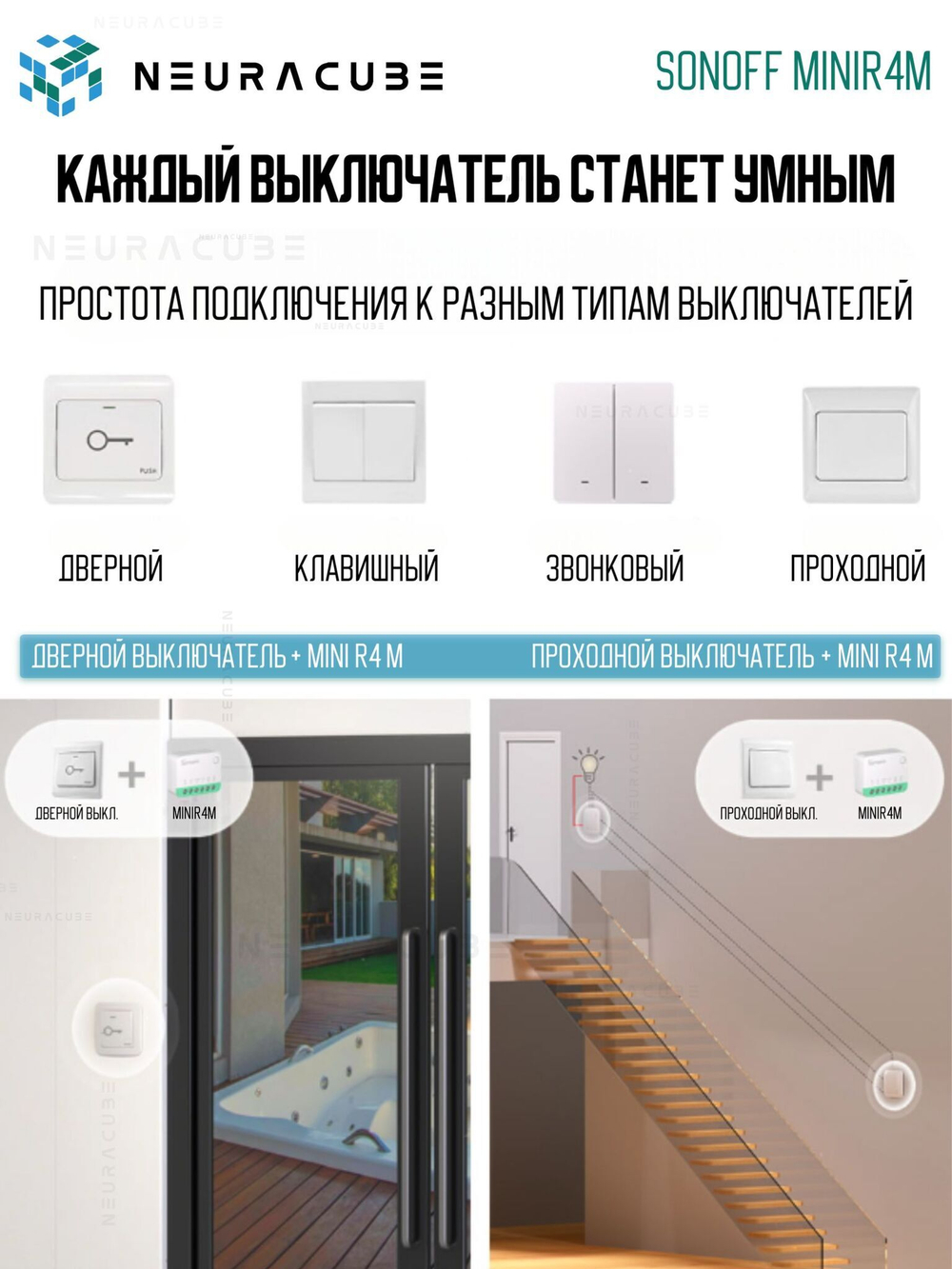 Matter реле Sonoff MINIR4M Extreme, 10А/2200Вт (Работает с Алисой)