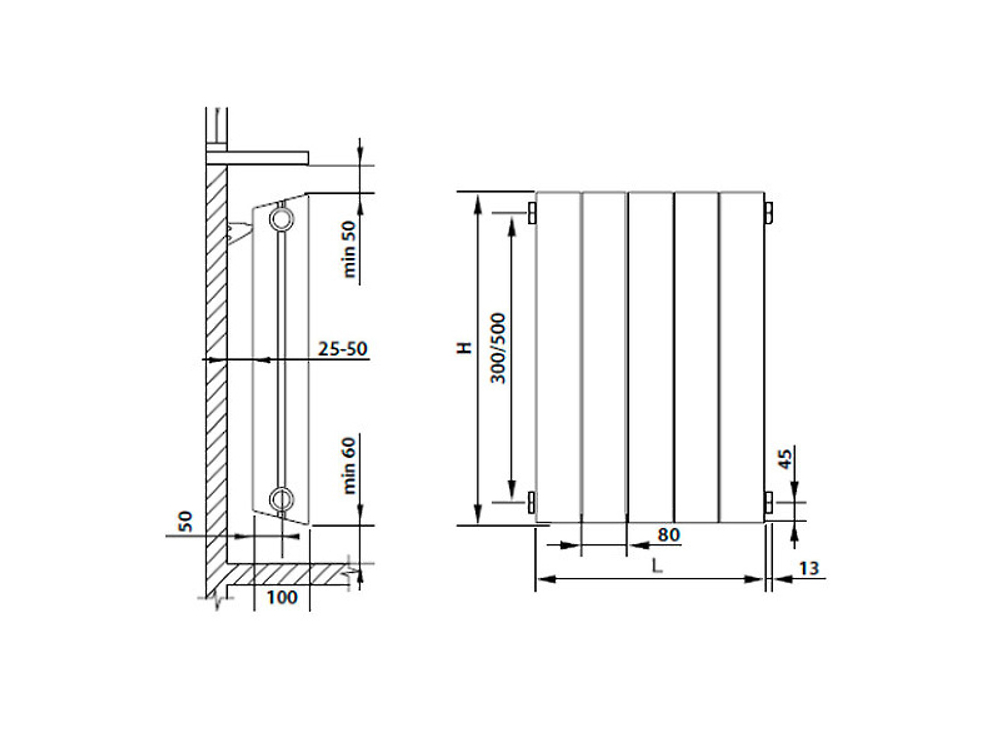 Радиатор Royal Thermo PianoForte 500 Bianco Traffico - 8 секц.