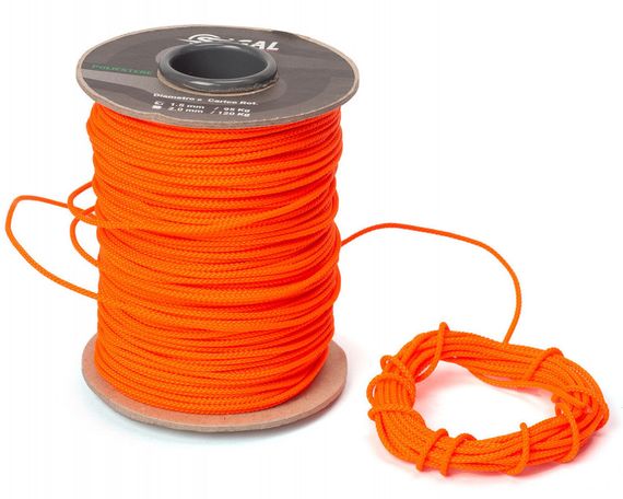 Линь Sigalsub Orange Fluo Polyester 95 кг ø1,5 мм 1 метр (в катушке 100 м)