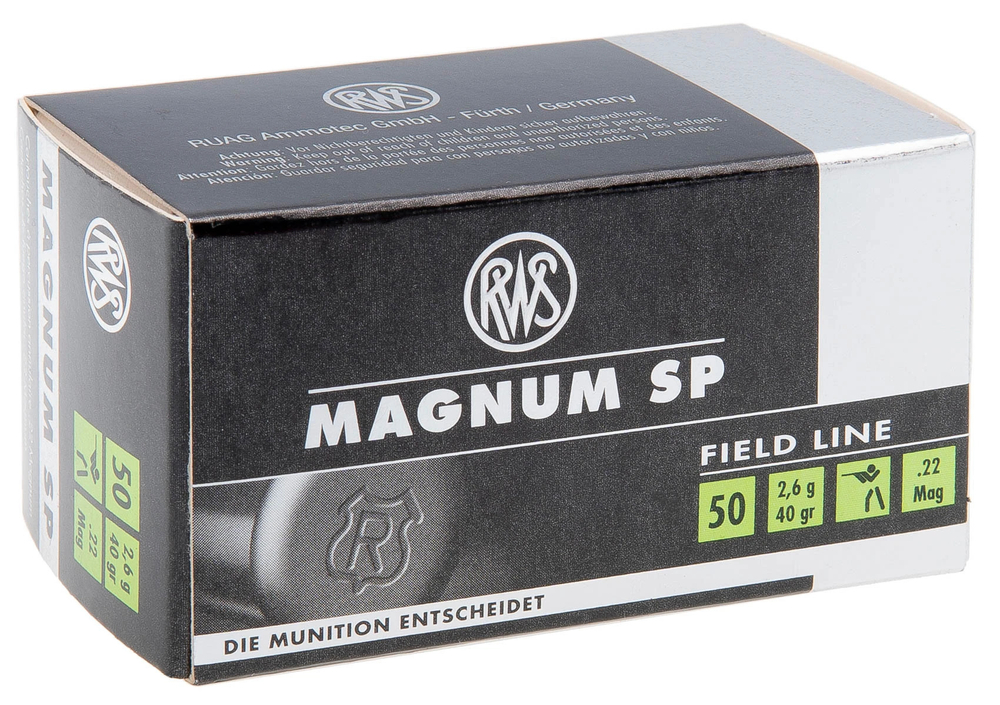 Патрон .22 WMR RWS Magnum пуля SP 2,6 г