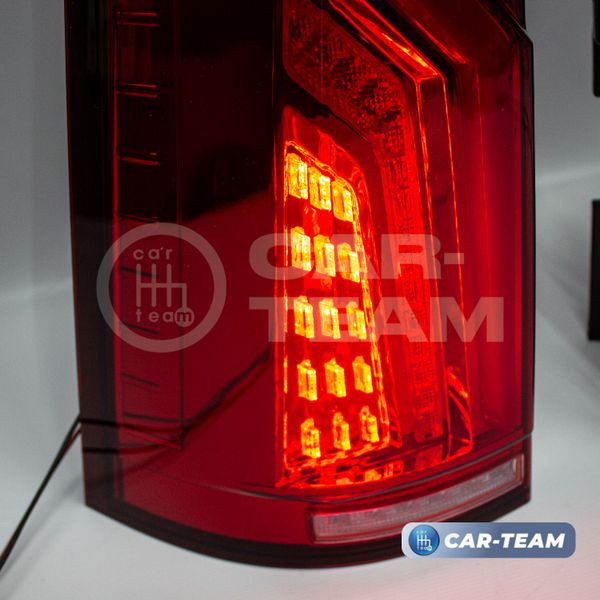 Задние фонари Лада Ларгус, Ларгус FL светодиодные в стиле Volvo, красные (RED+W)