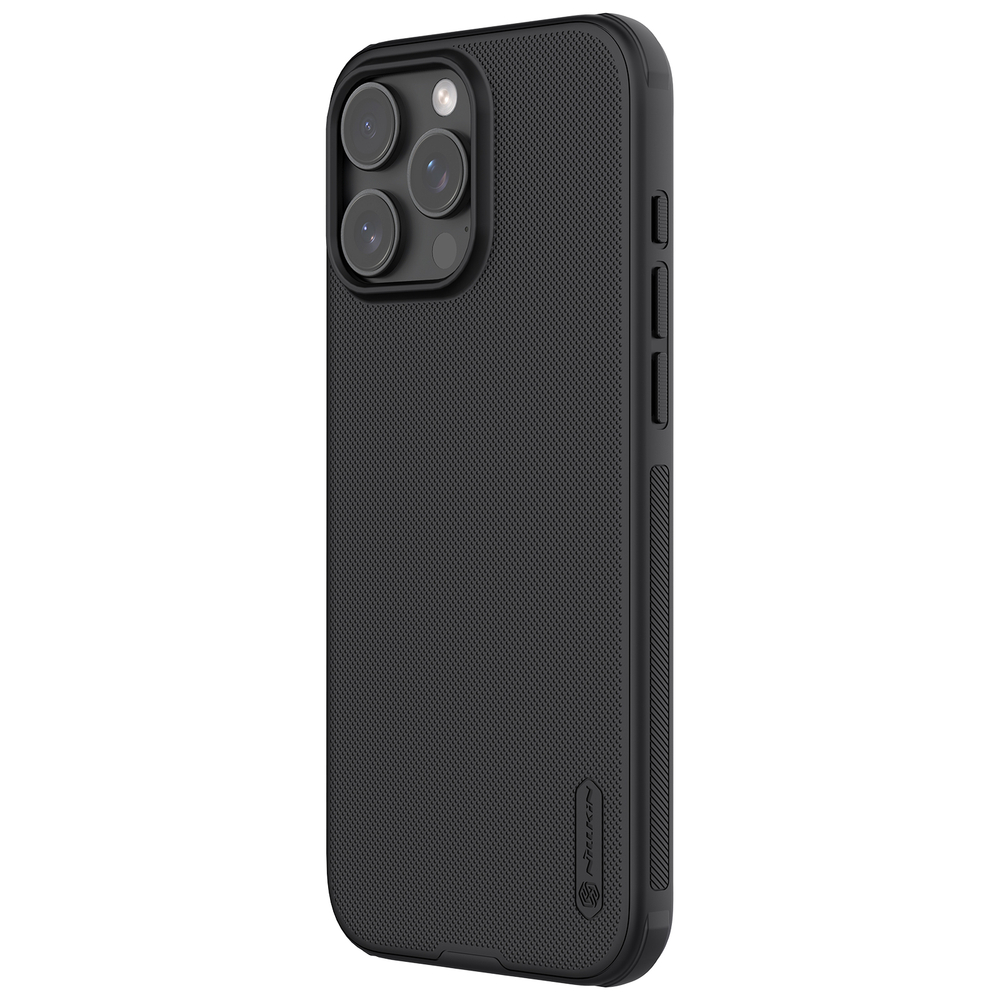 Чехол противоударный от Nillkin c поддержкой зарядки MagSafe для iPhone 16 Pro, серия Super Frosted Shield Pro Magnetic Case