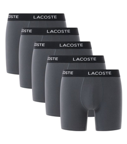 Боксерки теннисные Lacoste Cotton Jersey Trunks 5P - grey