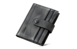 Jeep Genuine Leather Small Card Holder Men"s Light Gray