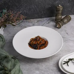 Тарелка глубокая 225 мл d 29 см h5,5 см для пасты белая фарфор P.L. Proff Cuisine [3]