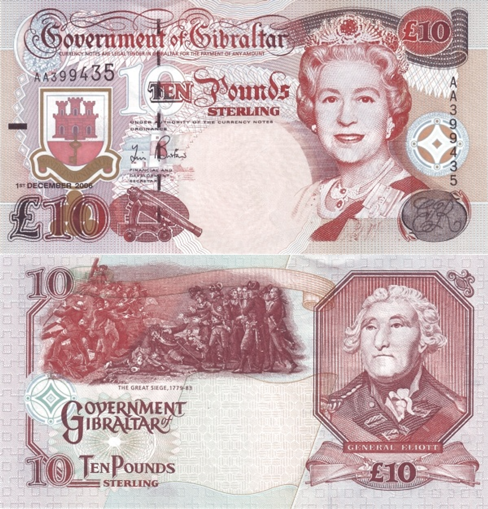 Гибралтар 10 фунт 2006 Великая осада UNC