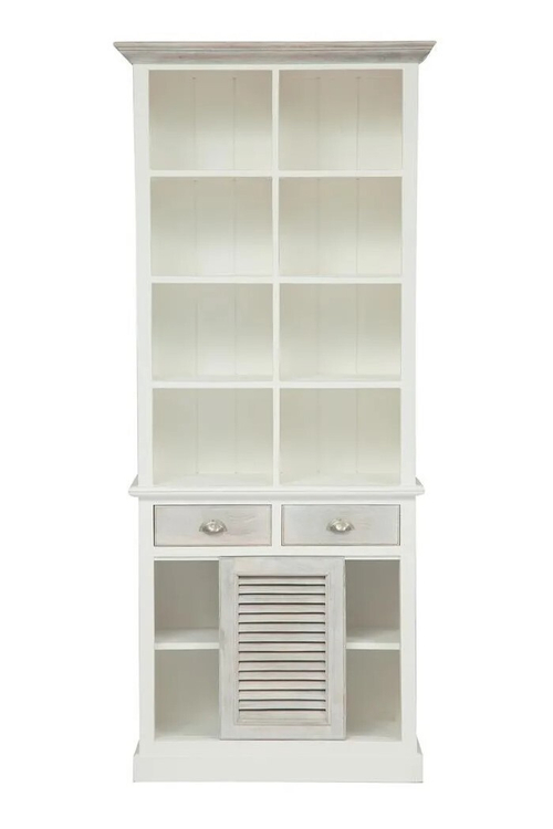 Шкаф книжный Secret De Maison RIVIERA ( mod.2300А ) Дерево манго, 90х40х210см, Antique white/white wash