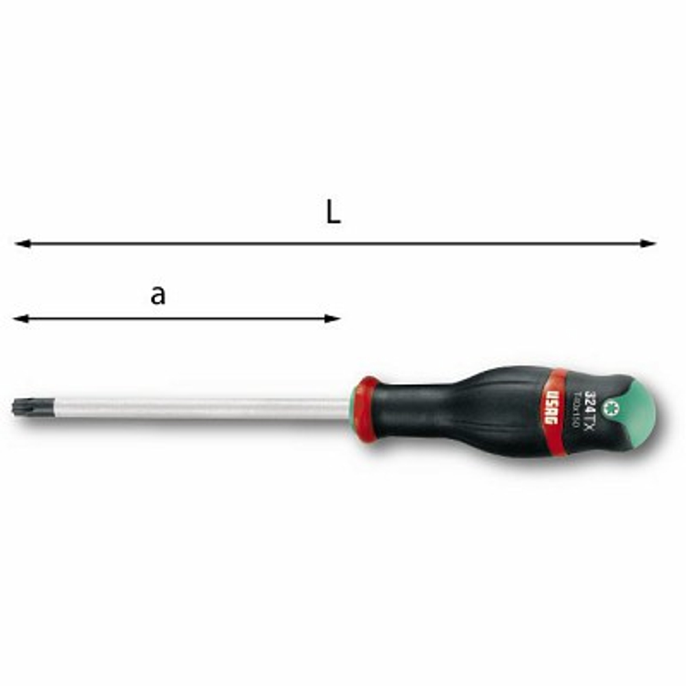 324 TX T6x50 Отвертка для винтов TORX®, длина 220 мм, USAG (Италия)