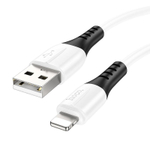 Usb Кабель-зарядка Lightning Hoco X82 Silicone 2A 1м мягкий силиконовый белый