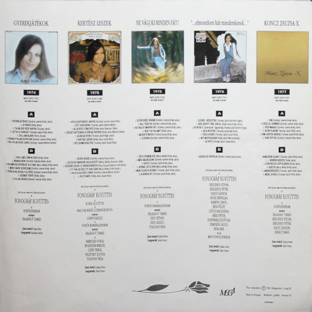 Koncz Zsuzsa / Osszes Nagylemeze Az Illes Egyuttessel es A Fonograffal (10LP)
