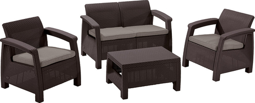 Комплект мебели Keter Corfu set коричневый