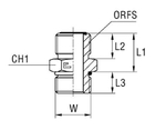 Соединение ORFS 9/16 - UNF 1/2