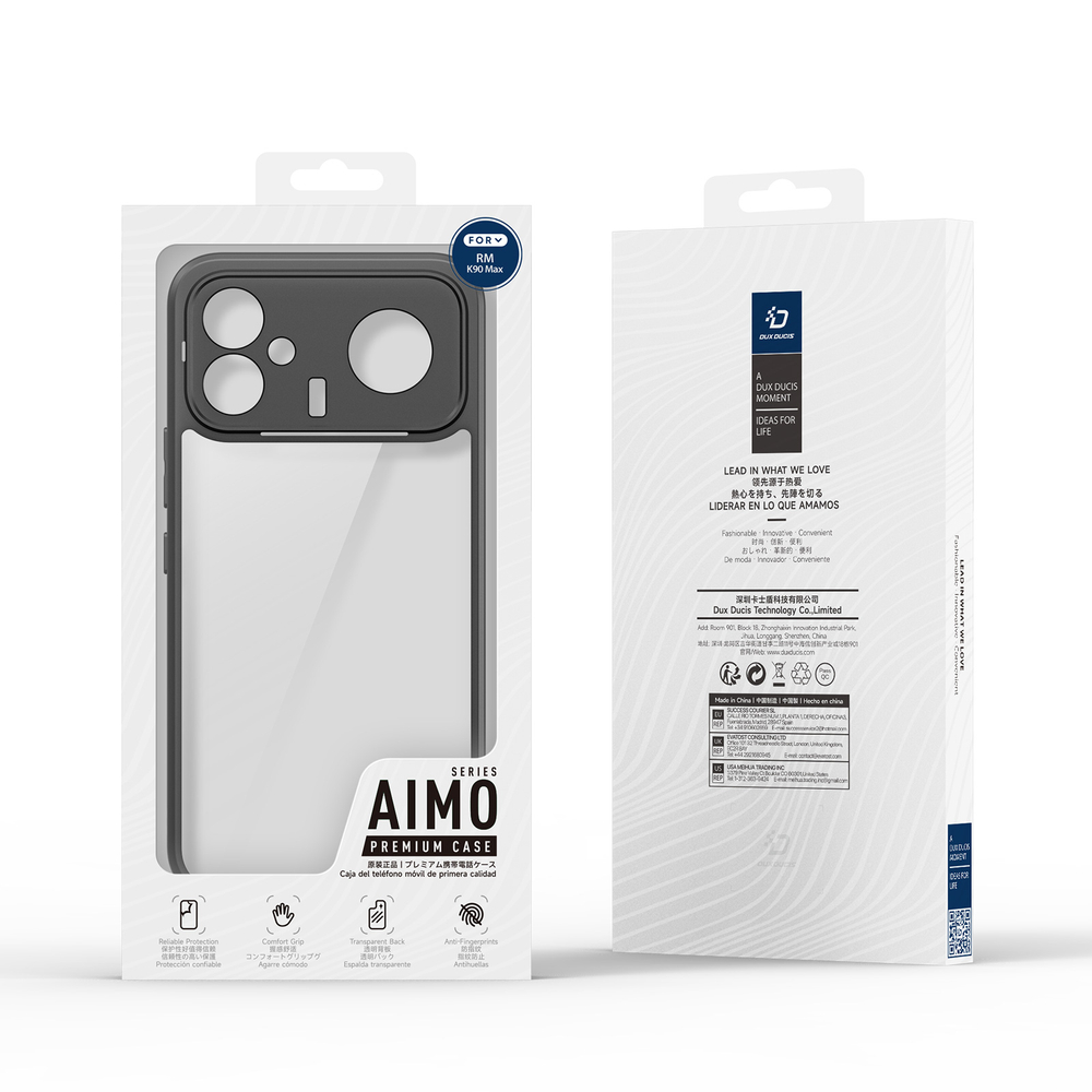 Чехол прозрачный с черными мягкими рамками для Xiaomi Redmi K90 Max, серия Aimo Series Case от Dux Ducis