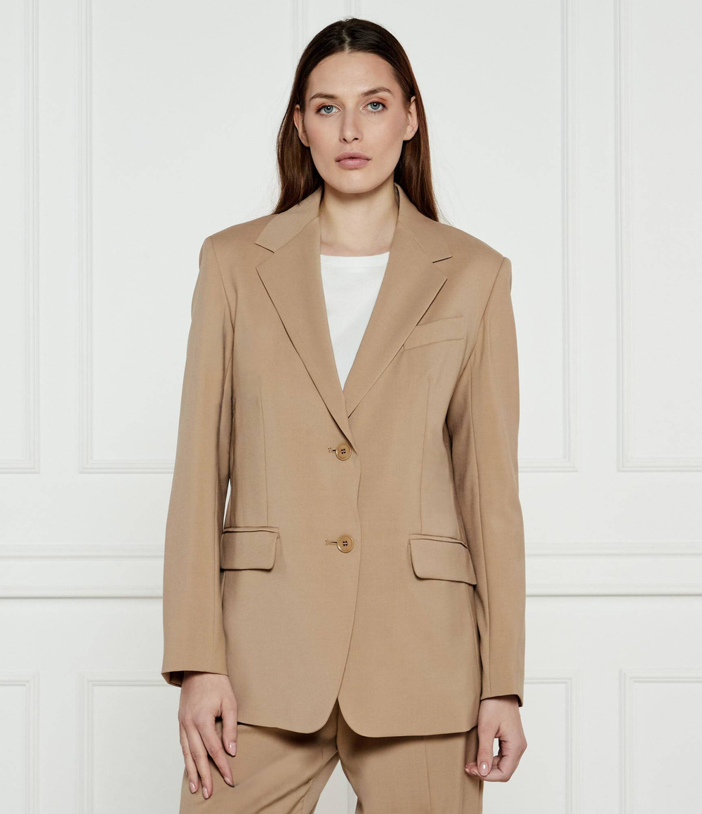 Хлопковый пиджак MATERIA Weekend MaxMara - бежевый(150410916)