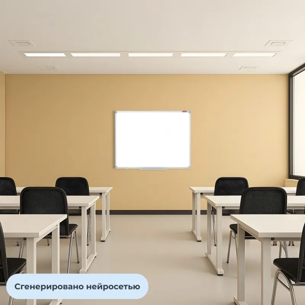 Доска магнитно-маркерная Attache 80х100см лак, алюминиевая рама