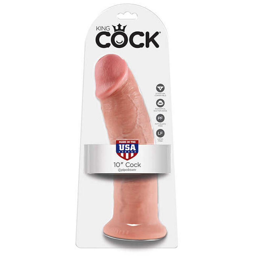 Фаллоимитатор реалистик на присоске 10 Cock King Cock (Цвет: телесный)