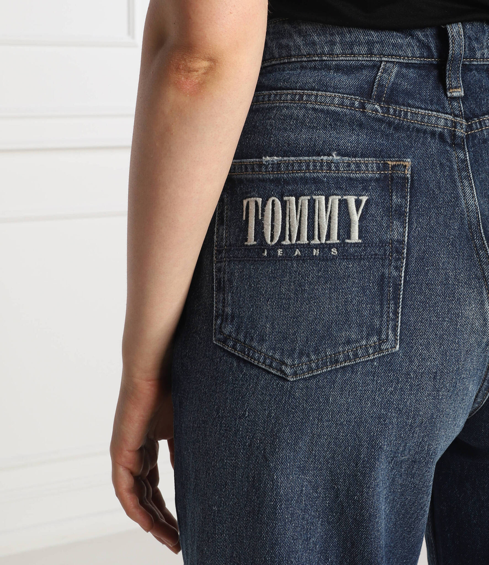 джинсы mom jean Tommy Jeans - темно-синий(DW0DW13902)