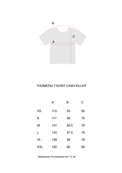 Футболка ZRD Cash killer Голубой