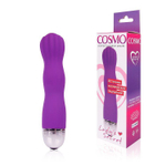 Фантазийный фиолетовый силиконовый вибратор Cosmo - 13,7 см. (Цвет: фиолетовый)