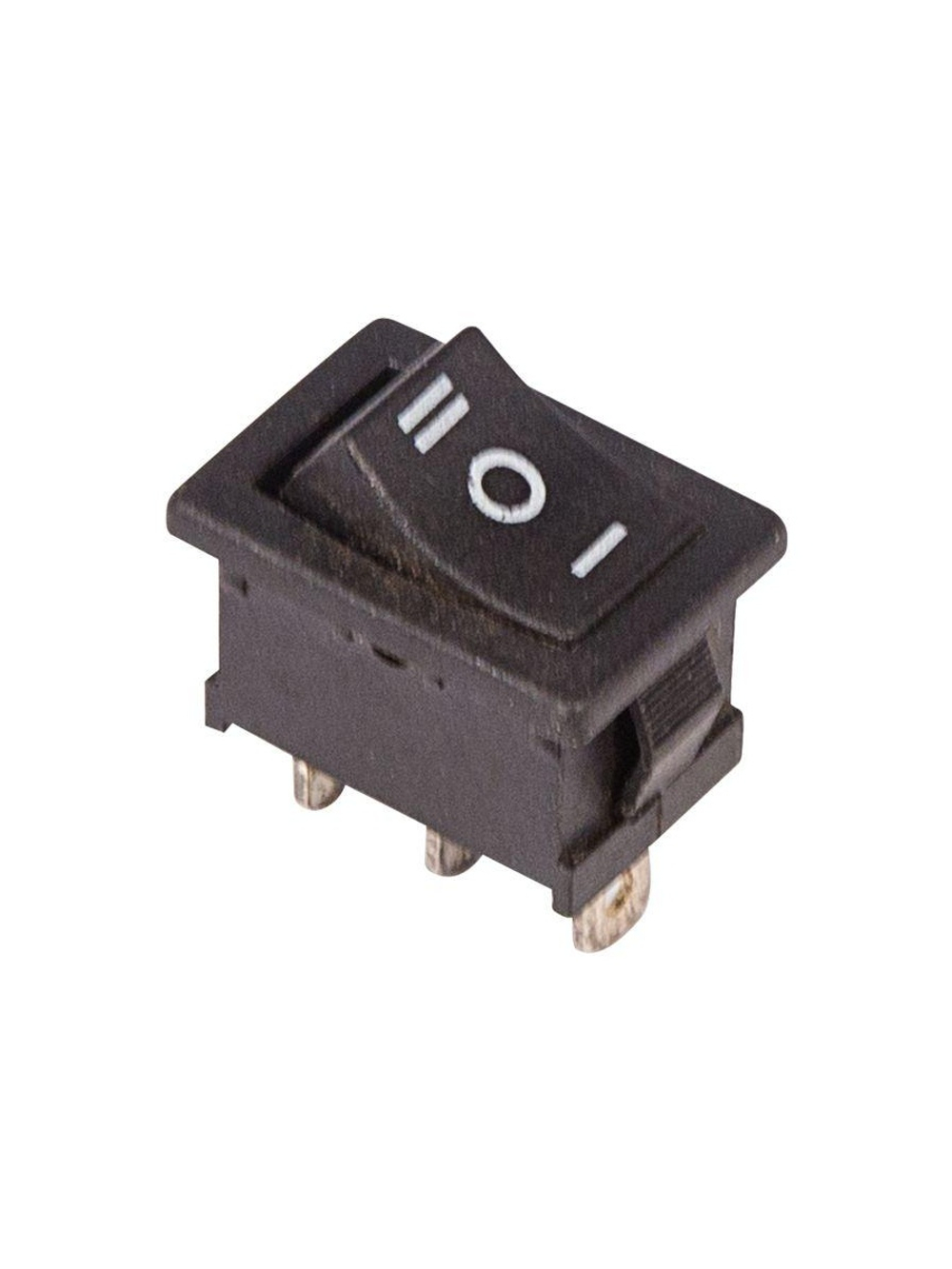 Выключатель клавишный 250В 6А (3с) ON-OFF-ON черн. с нейтралью Mini (RWB-205 SC-768) Rexant 36-2145