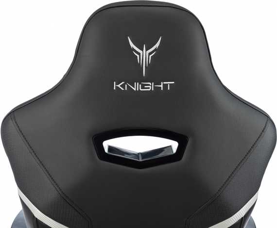 Кресло игровое Knight Thunder 5X черный экокожа с подголов. крестов. металл