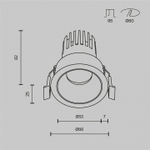 Встраиваемый светильник Maytoni Technical  DL115-10W-3K-W