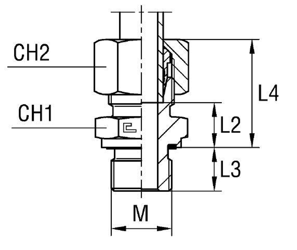 Штуцер FE DL22 26x1.5 (в сборе)